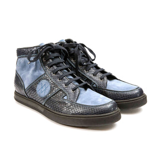Artioli Brad Men's Shoes Python / Suede Leather Hi-Top Sneaker (ART1148)-AmbrogioShoes