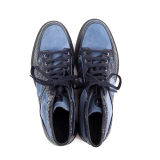 Artioli Brad Python / Suede Hi-Top Sneaker (ART1148)-AmbrogioShoes