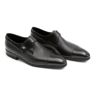 Artioli Dante Men's Luxury Italian Shoes Calf-Skin Leather Monk Strap (ART1010)-AmbrogioShoes