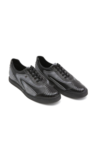Artioli David Lizard Embosseded Suede / Leather Sneaker (ART1157)