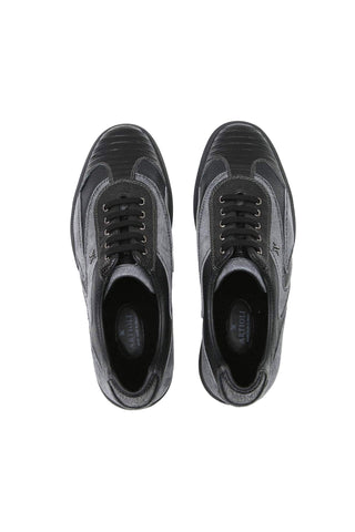 Artioli David Lizard Printed Suede / Calf-Skin Leather Sneaker (ART1157)-AmbrogioShoes