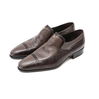 Artioli Donato Men's Shoes Exotic Shark & Lizard Cap-Toe Loafers (ART1050)-AmbrogioShoes