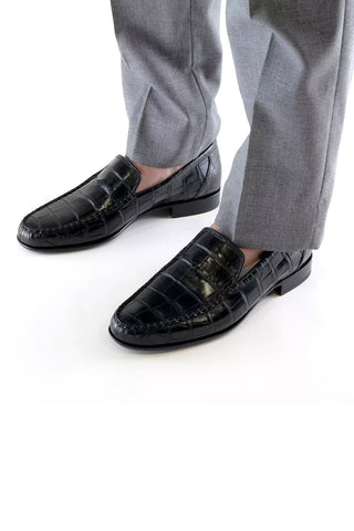 Artioli Fabriano Crocodile Loafer-AmbrogioShoes