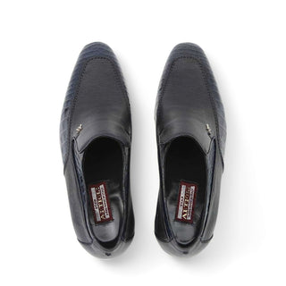 Artioli Felice Men's Luxury Italian Shoes Alligator / Calf-Skin Leather Slip-On Loafer (ART1098)-AmbrogioShoes