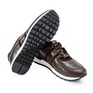 Artioli Franck Men's Shoes Alligator / Suede / Calf-Skin Leather Sneaker (ART1136)-AmbrogioShoes