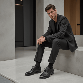 Artioli Fulvio Men's Luxury Italian Shoes Exotic Crocodile / Shark Derby (ART1080)-AmbrogioShoes