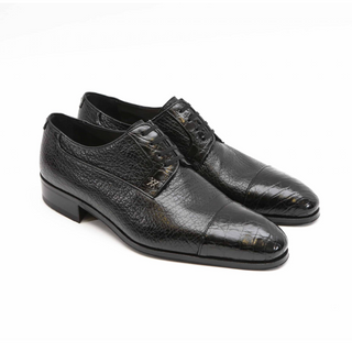 Artioli Fulvio Men's Luxury Italian Shoes Exotic Crocodile / Shark Derby (ART1080)-AmbrogioShoes