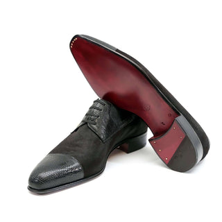 Artioli Giulio Lizard & Furry Calf-Skin Leather Derby (ART1112)-AmbrogioShoes