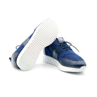 Artioli Lamar Men's Shoes Fabric / Crocodile-Skin Sneaker (ART1130)-AmbrogioShoes