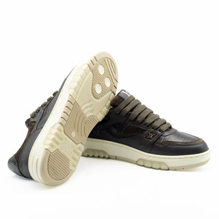 Artioli Lebron Lizard / Suede / Calf-Skin Leather Casual Sneaker (ART1116)-AmbrogioShoes