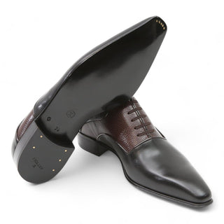 Artioli Leone Men's Luxury Italian Shoes Calf-Skin Leather Lace Ups Oxfords (ART1017)-AmbrogioShoes