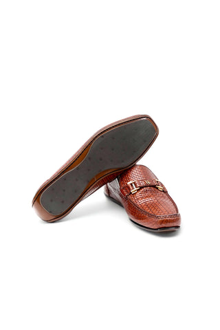 Artioli Lerici Woven Calf-Skin Leather Horsebit Loafer (ART1101)