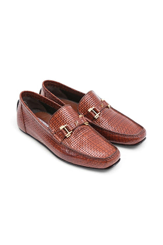 Artioli Lerici Woven Calf-Skin Leather Horsebit Loafer (ART1101)-AmbrogioShoes