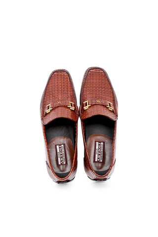 Artioli Lerici Woven Leather Horsebit Loafer (ART1101)
