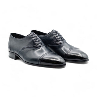 Artioli Ludovico Men's Luxury Italian Shoes Full Grain Leather Classic Cap-Toe Oxfords (ART1064)-AmbrogioShoes