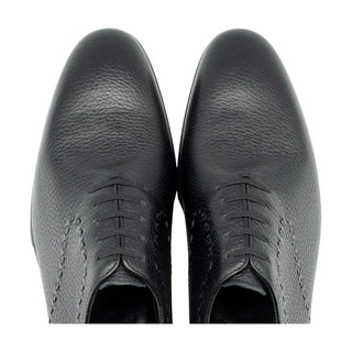 Artioli Manuel Men's Luxury Italian Shoes Deer-Skin Leather Classic Wholecut Oxfords (ART1034)-AmbrogioShoes