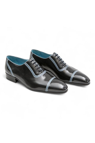 Artioli Mario Kangaroo / Buffalo Leather Formal Cap-Toe Oxfords (ART1022)-AmbrogioShoes