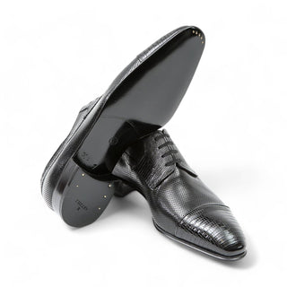 Artioli Matteo Men's Luxury Italian Shoes Perforated Kangaroo Leather / Lizard Derby (ART1023)-AmbrogioShoes