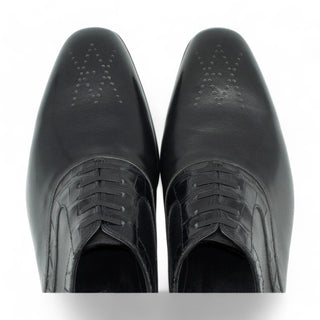 Artioli Mauro Men's Luxury Italian Shoes Exotic Crocodile / Buffalo Leather Oxfords (ART1048)-AmbrogioShoes