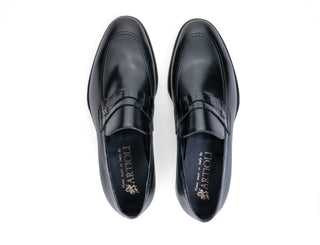 Artioli Narciso Exotic Crocodile Skin & Calf-Skin Leather Penny Loafer (ART1184)-AmbrogioShoes