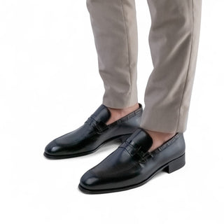 Artioli Narciso Exotic Crocodile Skin & Calf-Skin Leather Penny Loafer (ART1184)-AmbrogioShoes