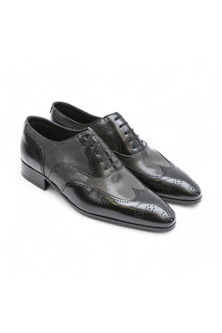 Artioli Nicola Perforated Kangaroo / Leather Oxfords (ART1026)