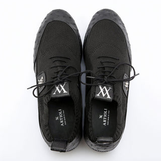 Artioli Olivier Men's Shoes Fabric / Ostrich Skin Casual Sneaker (ART1154)-AmbrogioShoes