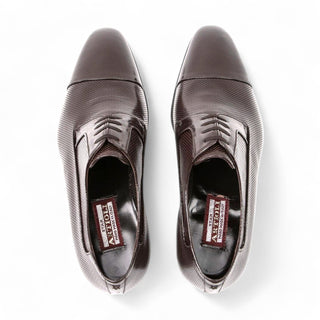 Artioli Orlando Men's Luxury Italian Shoes Perforated Kangaroo Derby (ART1074)-AmbrogioShoes