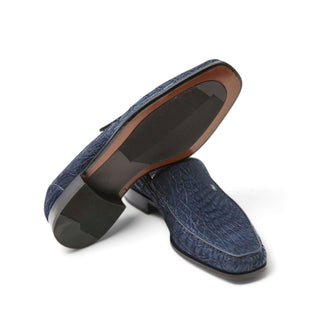 Artioli Orosei Men's Luxury Italian Shoes Nubuck Crocodile Slip-On Loafer (ART1099)-AmbrogioShoes