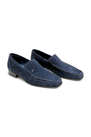 Artioli Orosei Nubuck Crocodile Slip-On Loafer (ART1099)-AmbrogioShoes