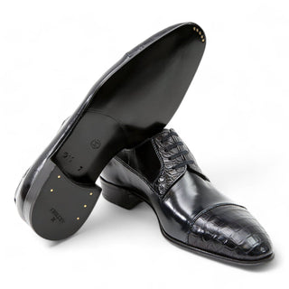 Artioli Oscar Men's Luxury Italian Shoes Alligator / Kangaroo Leather Derby (ART1028)-AmbrogioShoes