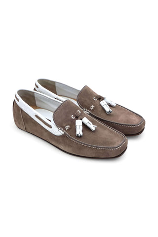Artioli Positano Suede / Deer-Skin Tassels Driver (ART1110)-AmbrogioShoes