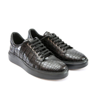 Artioli Rade Alligator Skin / Calf-Skin Leather Casual Sneaker (ART1153)-AmbrogioShoes