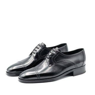 Artioli Raul Men's Shoes Patent Leather Cap-Toe Derby Oxfords (ART1054)-AmbrogioShoes