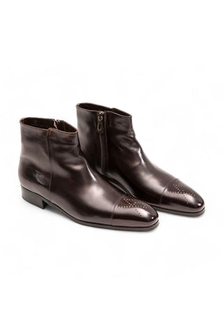 Artioli Renzo Calf-Skin Leather / Orylag Ankle Boot (ART1091)-AmbrogioShoes