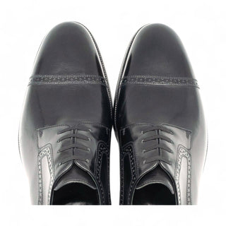 Artioli Riccardo Men's Luxury Italian Shoes Buffalo Leather Cap-Toe Derby (ART1053)-AmbrogioShoes