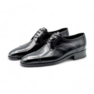 Artioli Riccardo Men's Shoes Buffalo Leather Cap-Toe Derby Oxfords (ART1053)-AmbrogioShoes