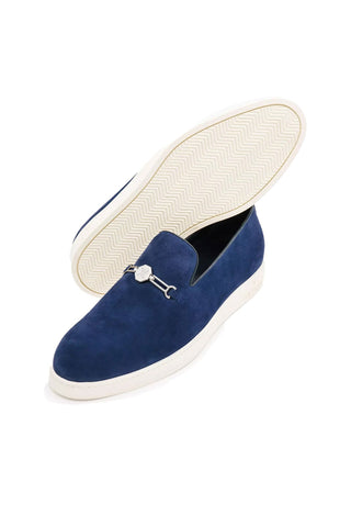 Artioli Rimini Suede Horse-Bit Loafer-AmbrogioShoes