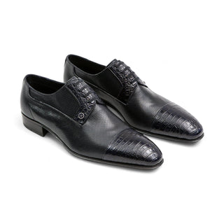 Artioli Ruggero Men's Shoes Alligator / Kangaroo Leather Derby Oxfords (ART1030)-AmbrogioShoes