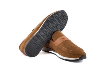 Artioli Salina Men's Shoes Suede & Calf-Skin Leather Penny Loafer (ART1191)-AmbrogioShoes