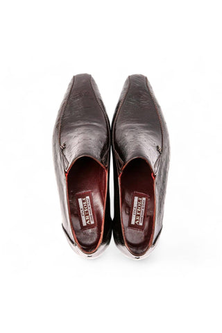 Artioli Siro Buffered Ostrich Classic Slip-on Loafers (ART1066)