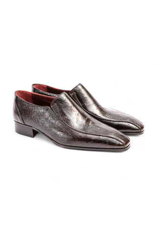 Artioli Siro Buffered Ostrich Classic Slip-on Loafers (ART1066)