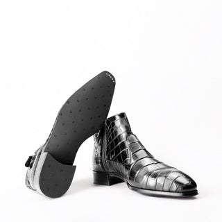 Artioli Tarquinio Alligator Zip-Up Boot-AmbrogioShoes