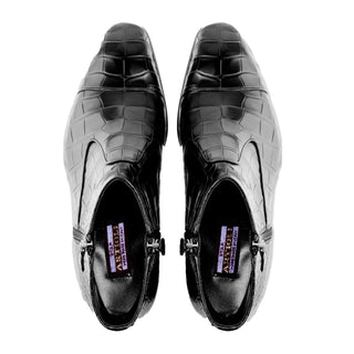 Artioli Tarquinio Men's Shoes Exotic Alligator Skin Zip-Up Boot (ART1210)-AmbrogioShoes