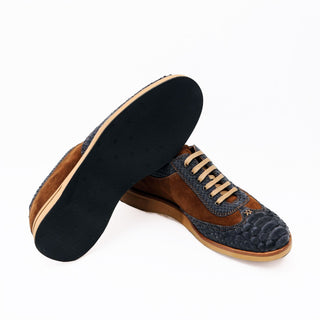 Artioli Tropea Nubuck Python / Suede Sneaker (ART1172)-AmbrogioShoes