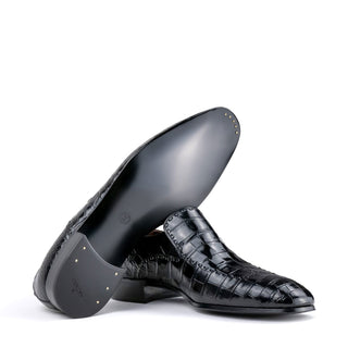 Artioli Vinicio Men's Shoes Exotic Alligator Skin Loafer (ART1205)-AmbrogioShoes