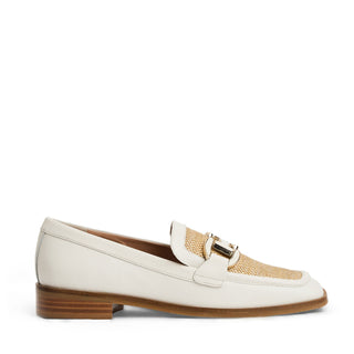 Bruno Magli Natalie Leather & Raffia Loafer
