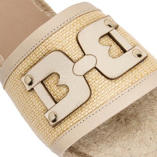 Bruno Magli Sabina Raffia Leather Sandal