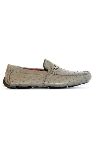 Bolonia Ostrich Driver - Gray-Dellamoda