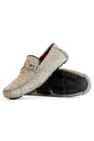 Bolonia Ostrich Driver - Gray-Dellamoda